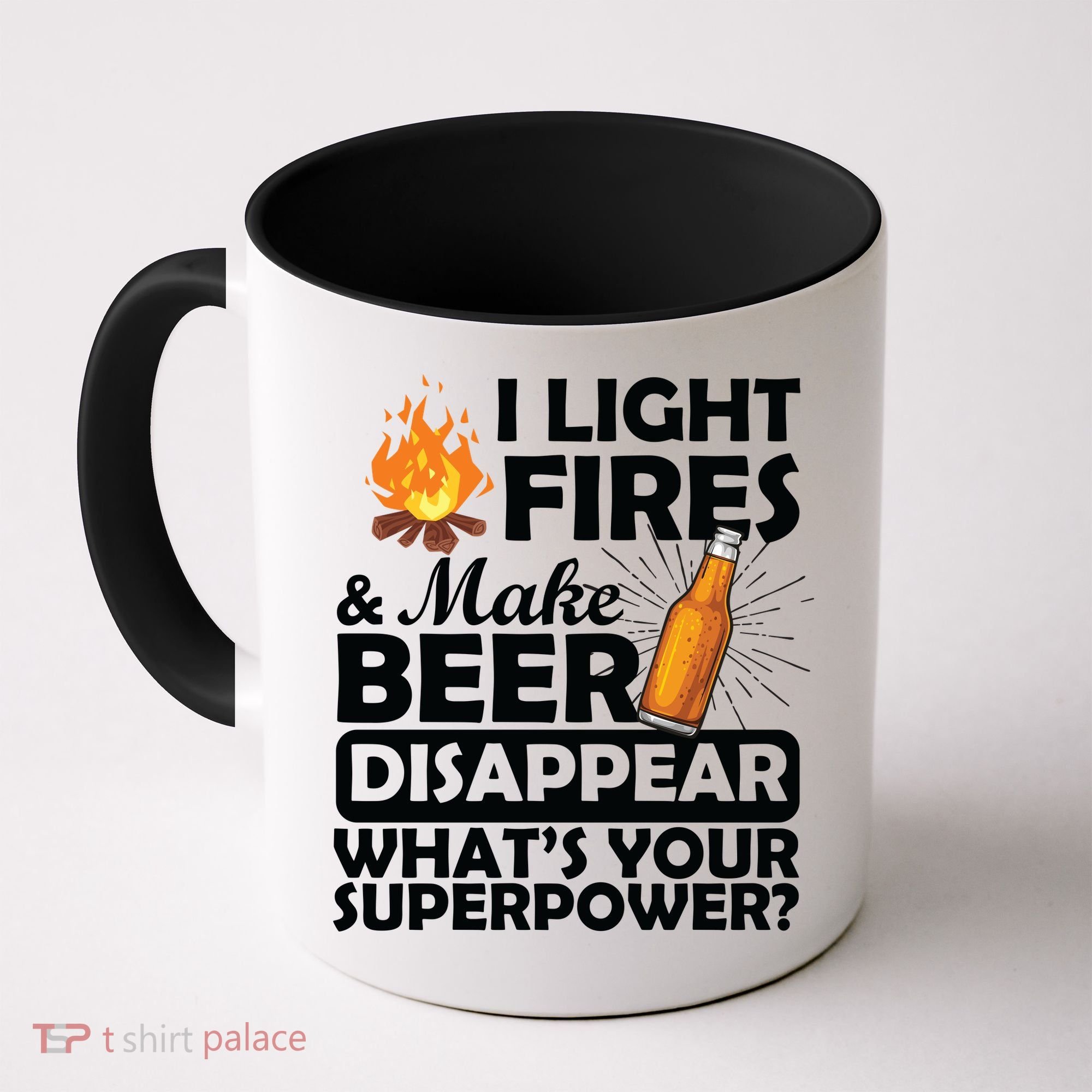 Light Fires Make Beer Disappear Superpower  Coffee Mug