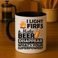 Light Fires Make Beer Disappear Superpower  Coffee Mug thumb 4