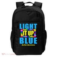 Light It Up Blue Autism Awareness Puzzle Pieces Backpack thumb 0
