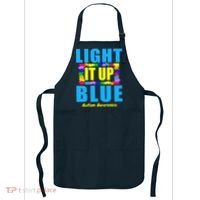 Light It Up Blue Autism Awareness Puzzle Pieces Apron thumb 0