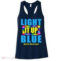 Light It Up Blue Autism Awareness Puzzle Pieces Women's Tank Top thumb 0