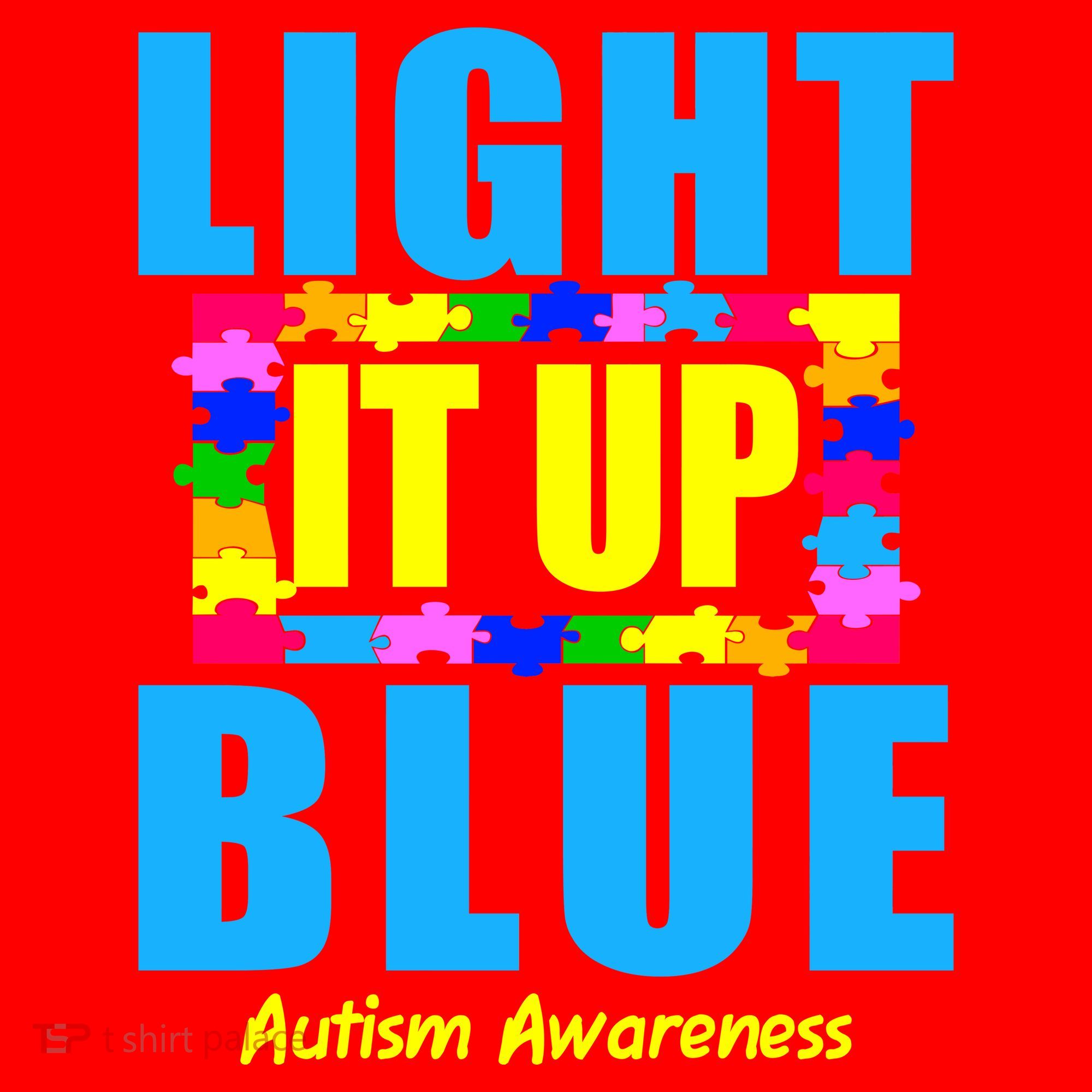 Light It Up Blue Autism Awareness Puzzle Pieces Santa Hat