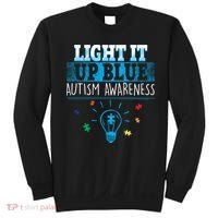 Light It Up Blue Autism Puzzle Bulb Sweatshirt thumb 0