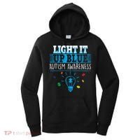 Light It Up Blue Autism Puzzle Bulb Women's Hoodie thumb 0