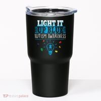 Light It Up Blue Autism Puzzle Bulb Tumbler thumb 0