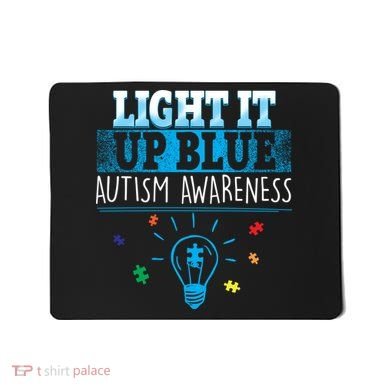 Light It Up Blue Autism Puzzle Bulb Mousepad