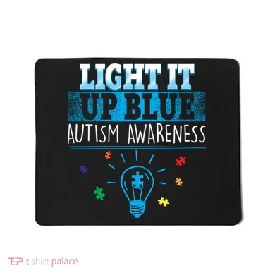 Light It Up Blue Autism Puzzle Bulb Mousepad