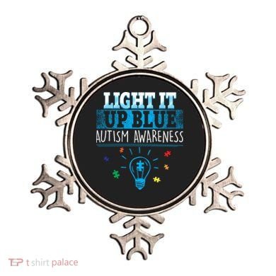 Light It Up Blue Autism Puzzle Bulb Ornament