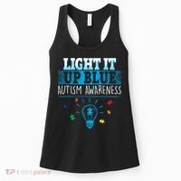 Light It Up Blue Autism Puzzle Bulb Women's Tank Top thumb 0