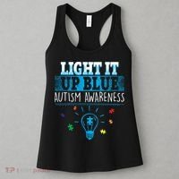 Light It Up Blue Autism Puzzle Bulb Women's Tank Top thumb 3
