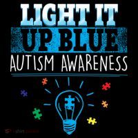 Light It Up Blue Autism Puzzle Bulb Kids Sweatshirt thumb 2