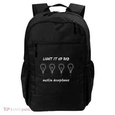 Light It Up Red Autism Acceptance Backpack