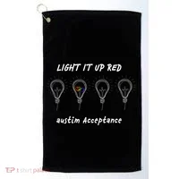 Light It Up Red Autism Acceptance Golf Towel thumb 0