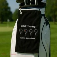 Light It Up Red Autism Acceptance Golf Towel thumb 2