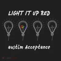 Light It Up Red Autism Acceptance Golf Towel thumb 3
