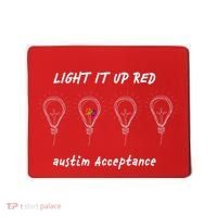 Light It Up Red Autism Acceptance Mousepad thumb 0