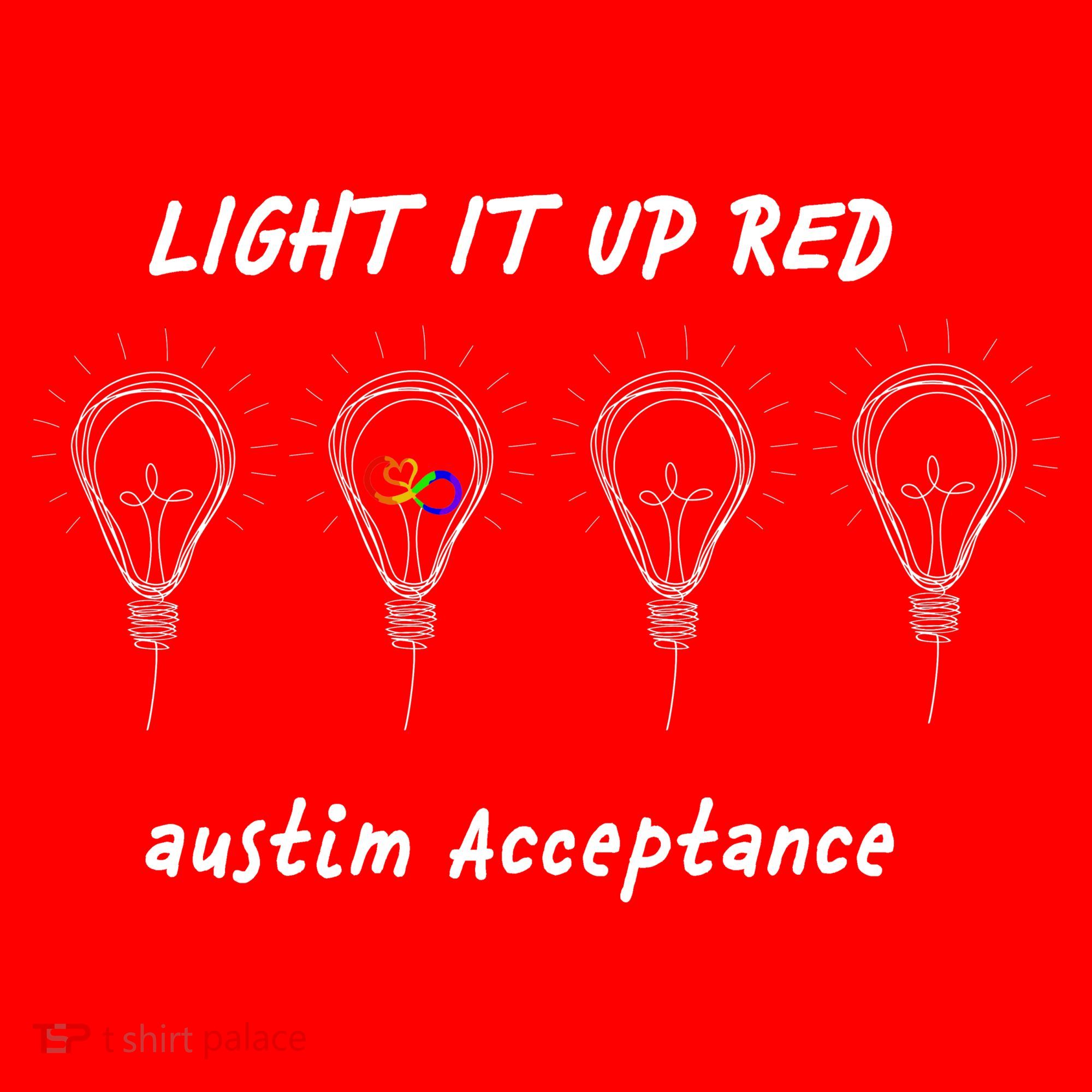 Light It Up Red Autism Acceptance Mousepad