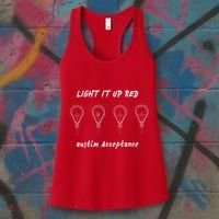 Light It Up Red Autism Acceptance Women's Tank Top thumb 3
