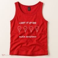 Light It Up Red Autism Acceptance Tank Top thumb 2