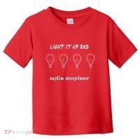 Light It Up Red Autism Acceptance Toddler T-Shirt thumb 0