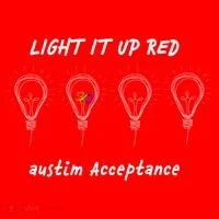 Light It Up Red Autism Acceptance Kids Long Sleeve Shirt thumb 2