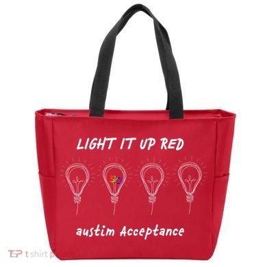 Light It Up Red Autism Acceptance Bag