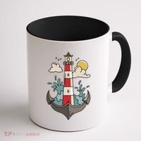Lighthouse Anchor Ocean Coffee Mug thumb 1