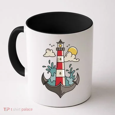 Lighthouse Anchor Ocean Coffee Mug