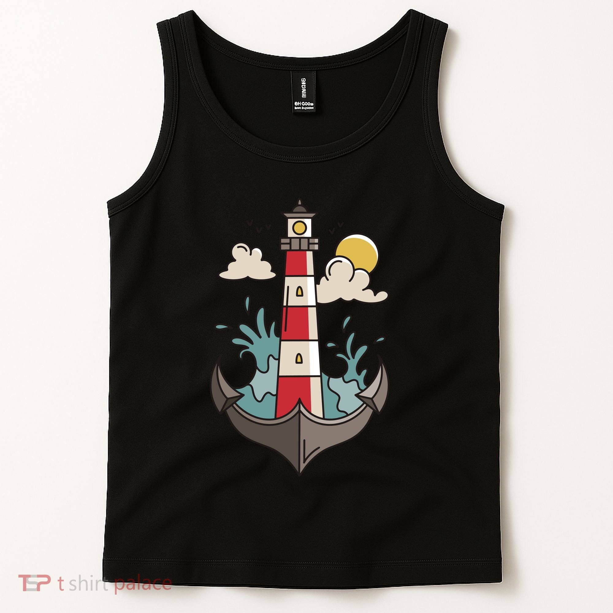 Lighthouse Anchor Ocean Tank Top