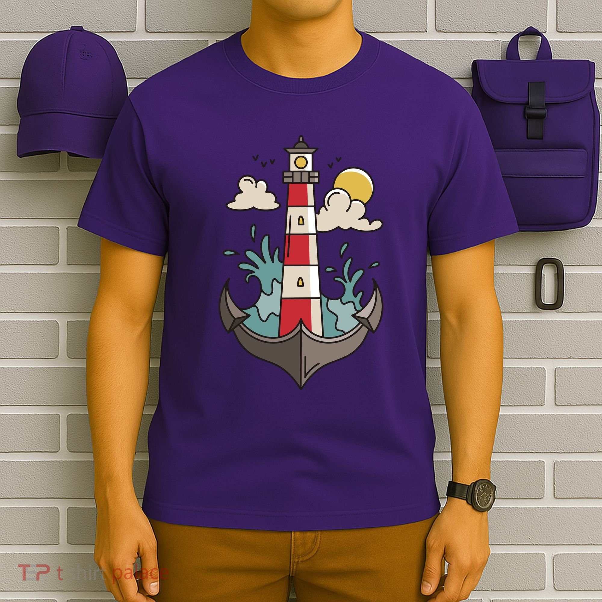Lighthouse Anchor Ocean T-Shirt