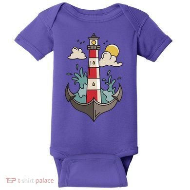 Lighthouse Anchor Ocean Baby Bodysuit