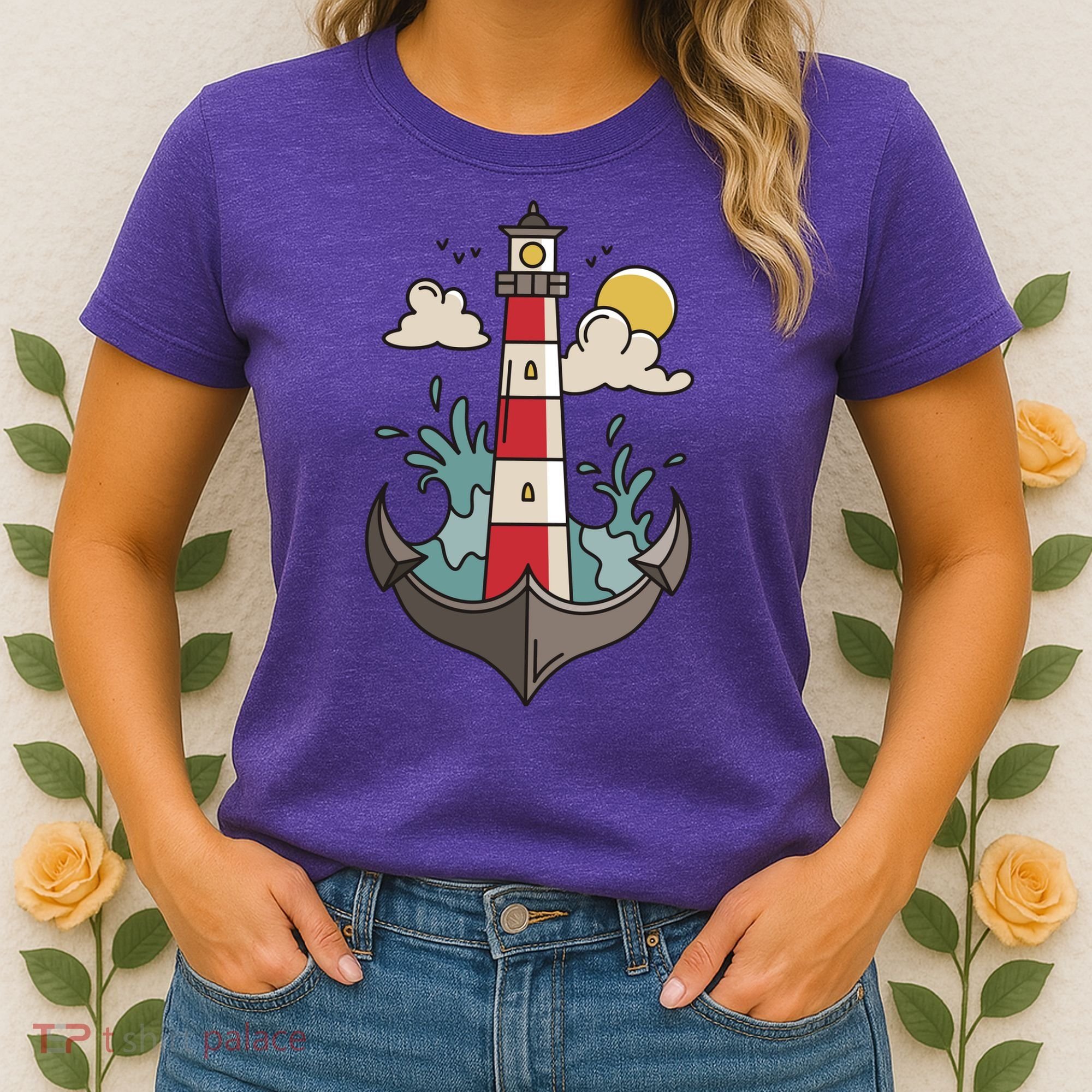 Lighthouse Anchor Ocean Women's T-Shirt
