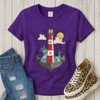 Lighthouse Anchor Ocean Women's T-Shirt thumb 3