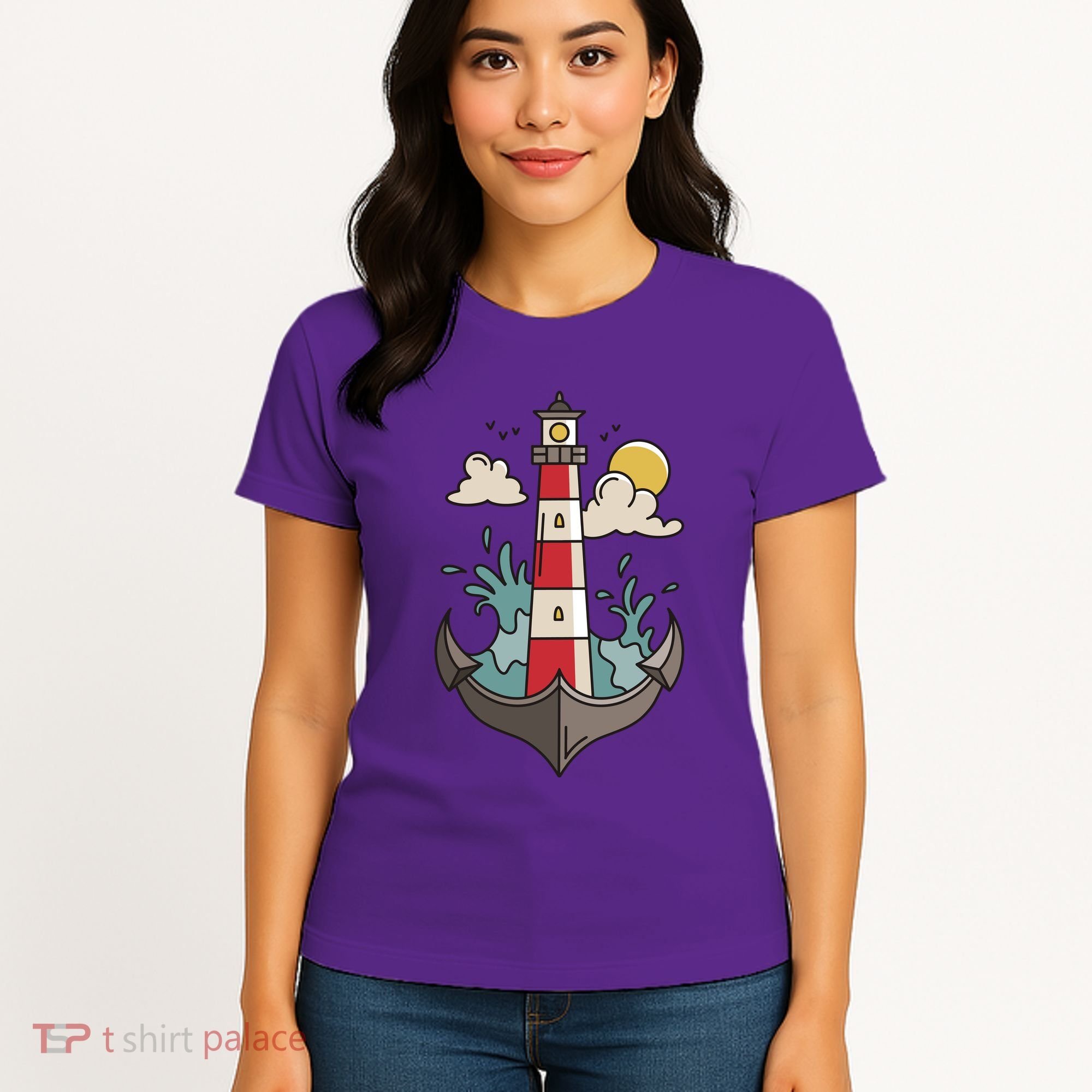 Lighthouse Anchor Ocean Women's T-Shirt