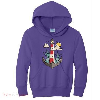 Lighthouse Anchor Ocean Kids Hoodie