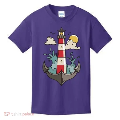 Lighthouse Anchor Ocean Kids T-Shirt