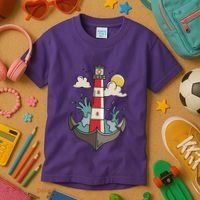 Lighthouse Anchor Ocean Kids T-Shirt thumb 3