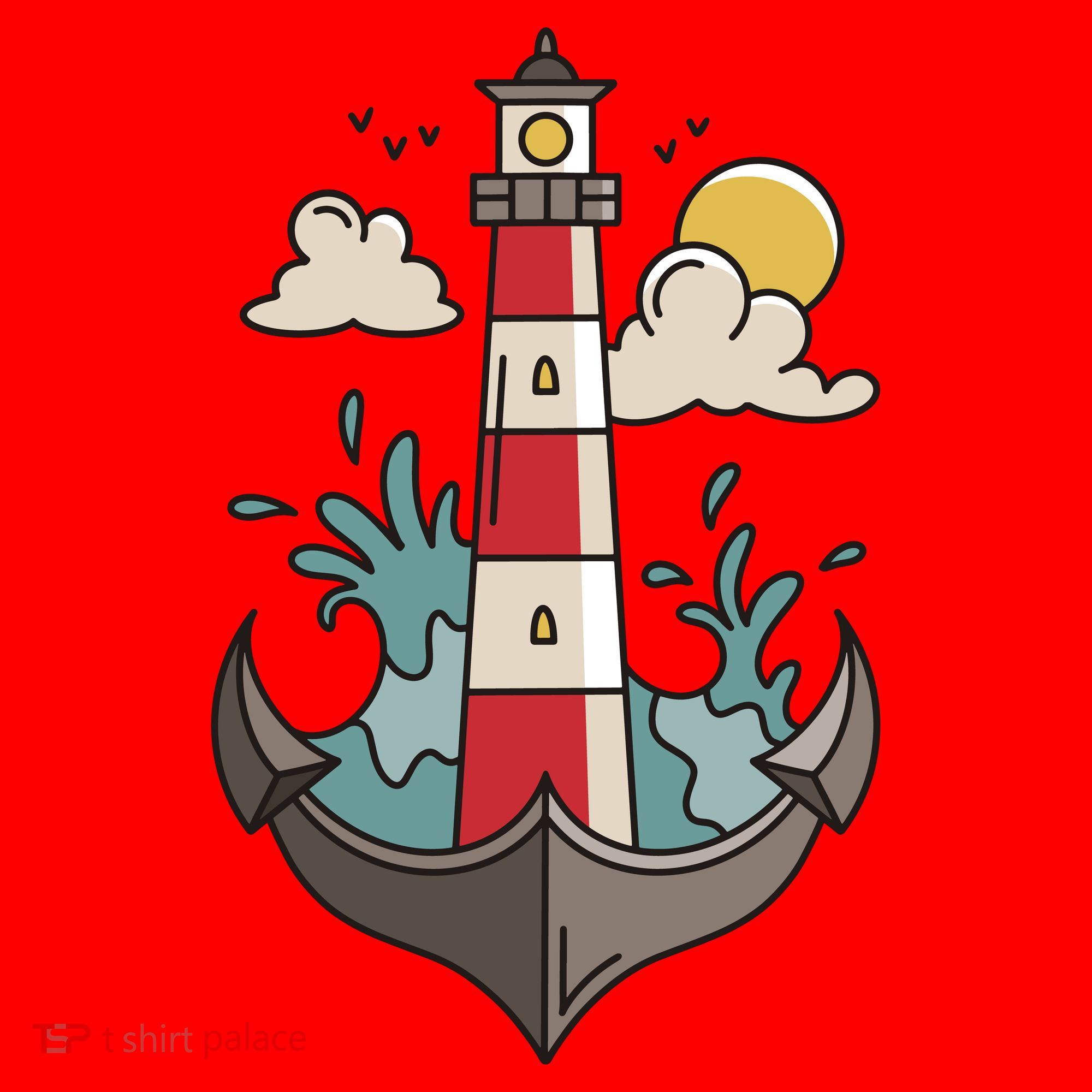 Lighthouse Anchor Ocean Santa Hat