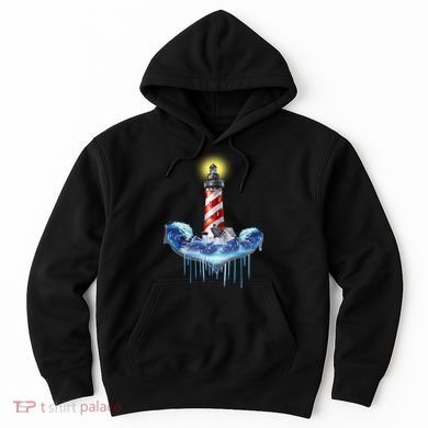 Lighthouse Anchor Water Color Hoodie