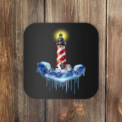 Lighthouse Anchor Water Color Coaster
