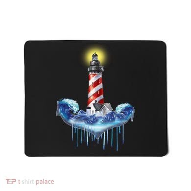Lighthouse Anchor Water Color Mousepad