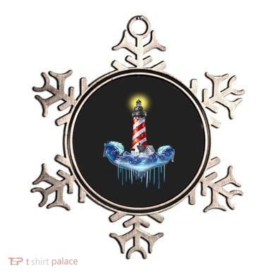 Lighthouse Anchor Water Color Ornament