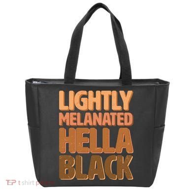 Lightly Melanated Hella Black Tote Bag