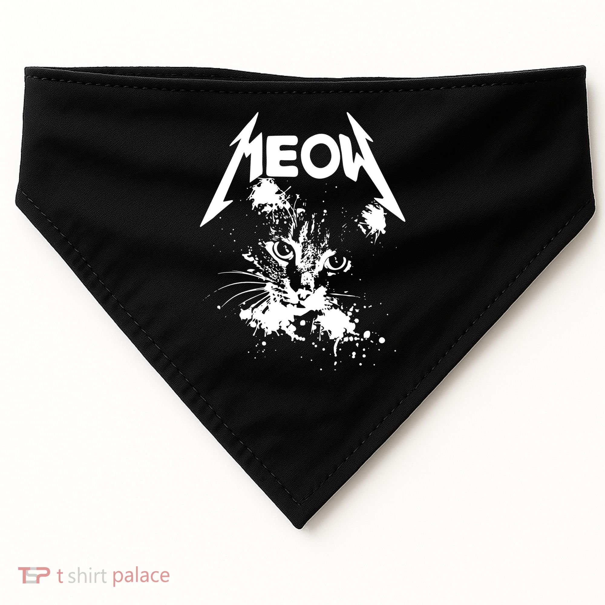 Lightning Cat Meow Logo USA-Made Doggie Bandana