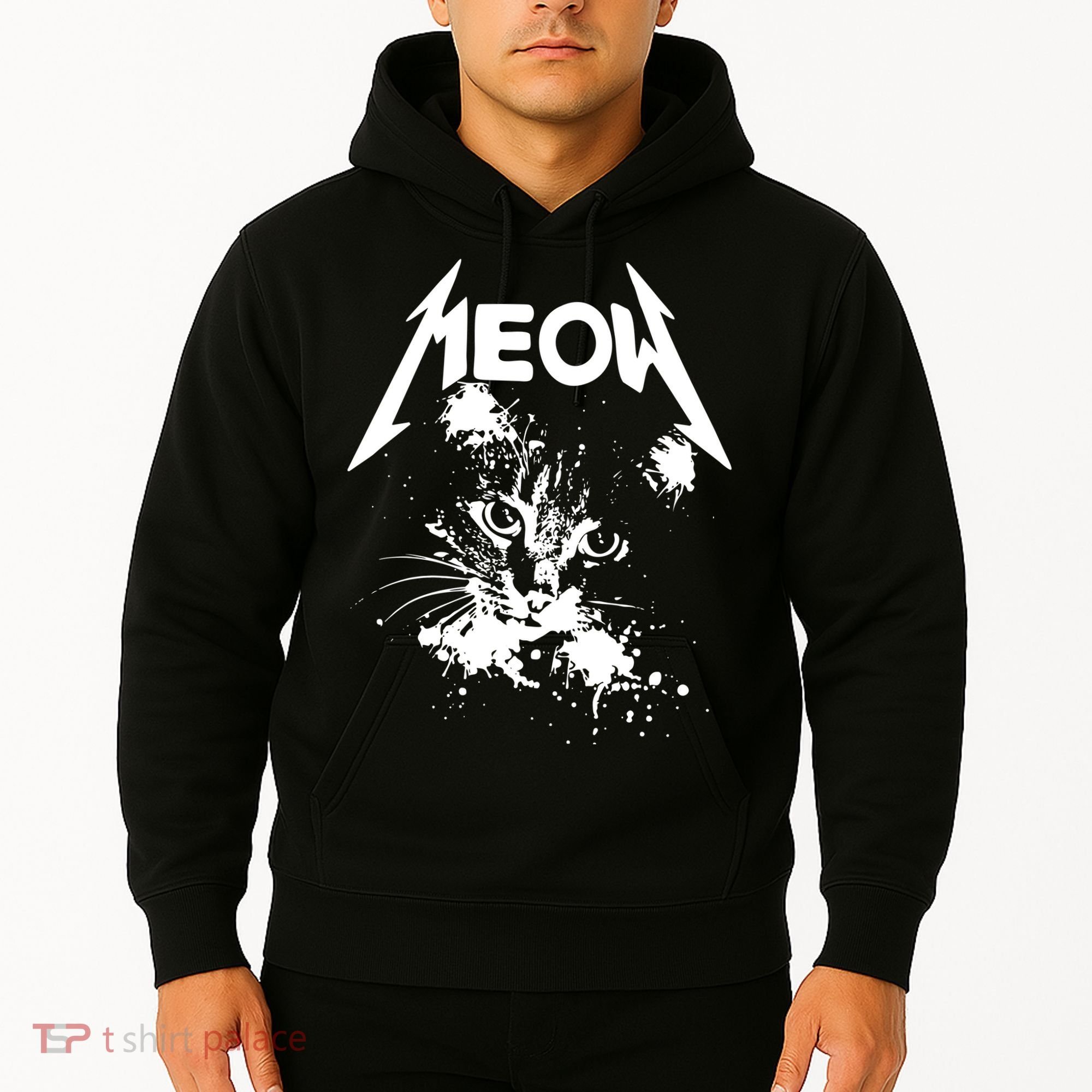 Lightning Cat Meow Logo Hoodie