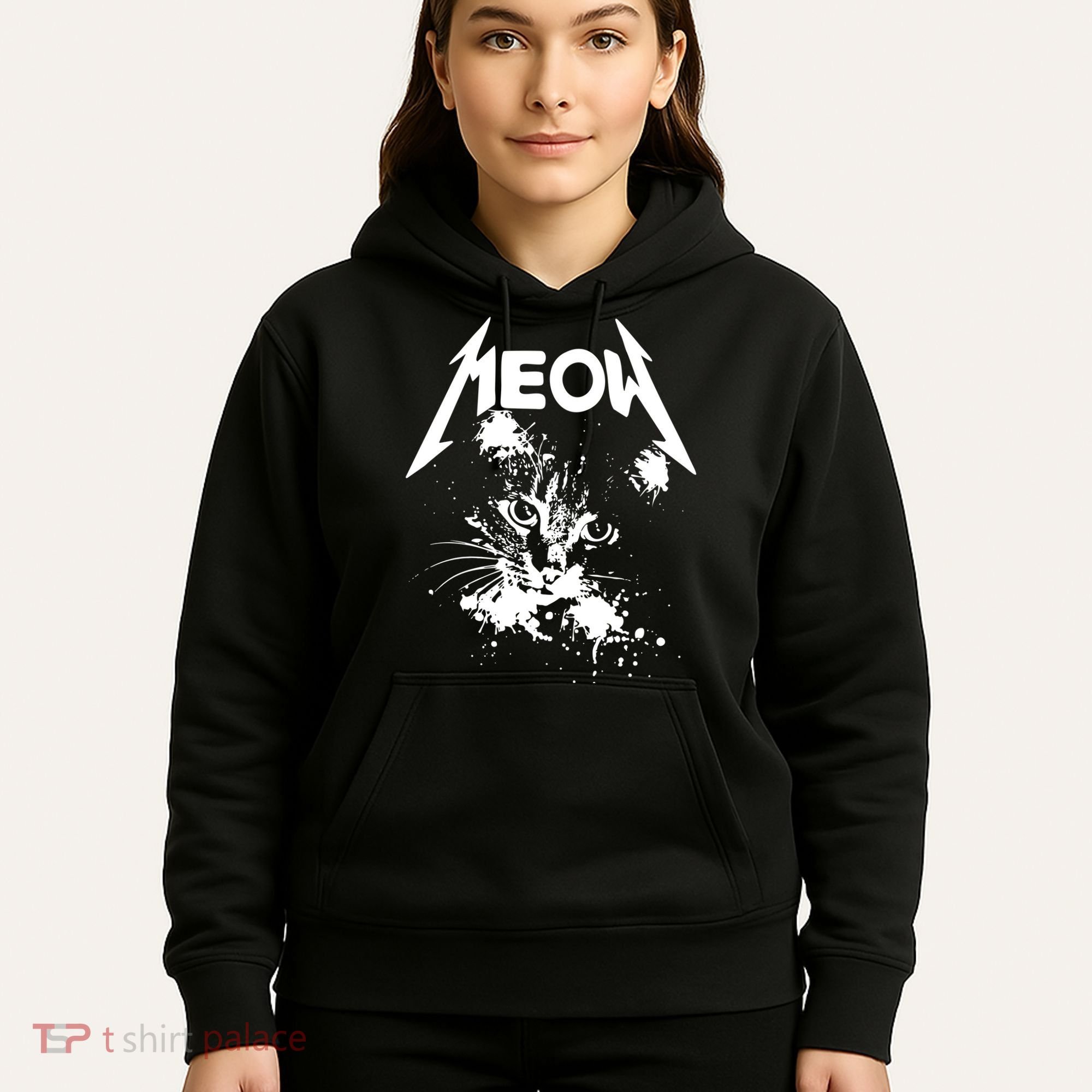 Lightning Cat Meow Logo Hoodie