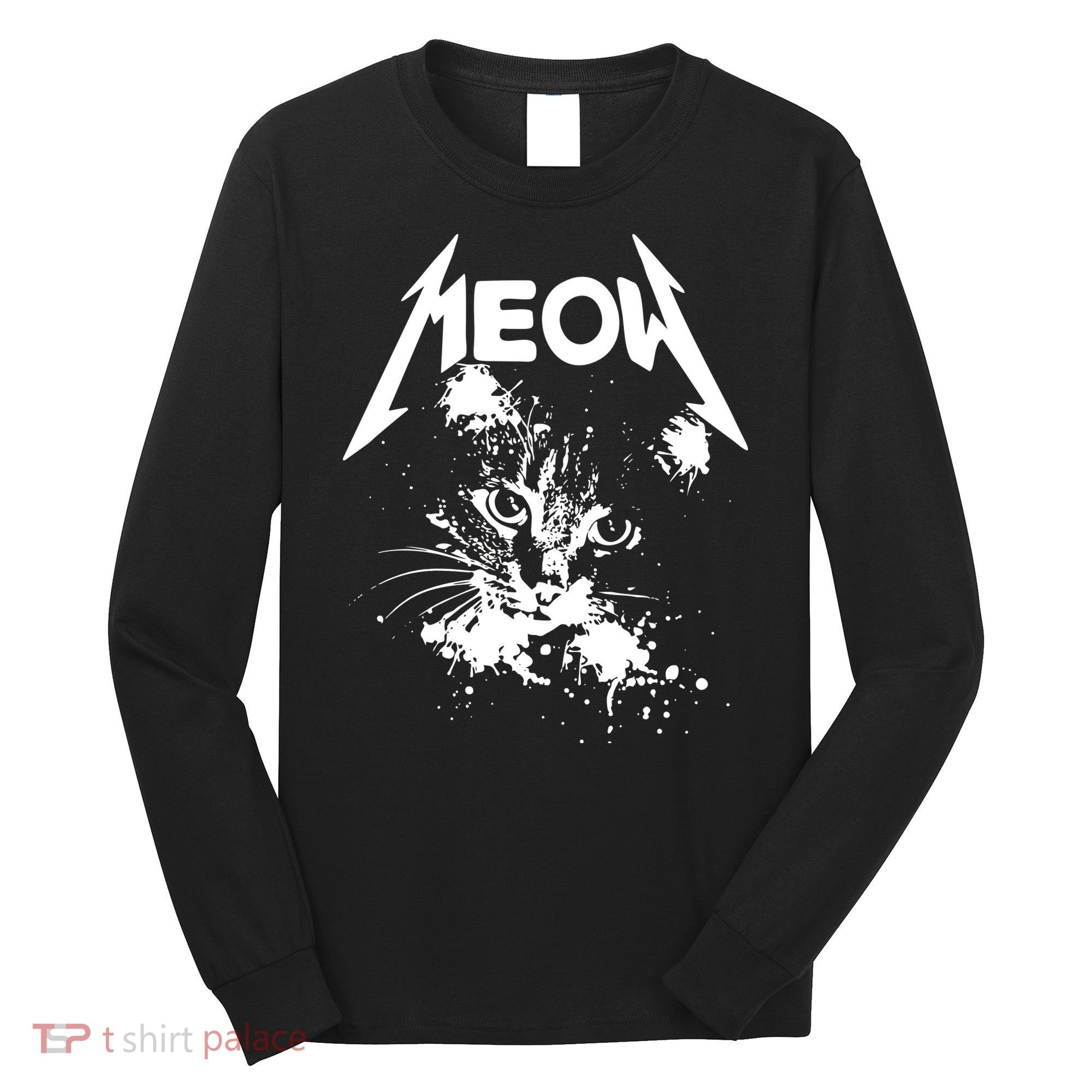 Lightning Cat Meow Logo Long Sleeve Shirt