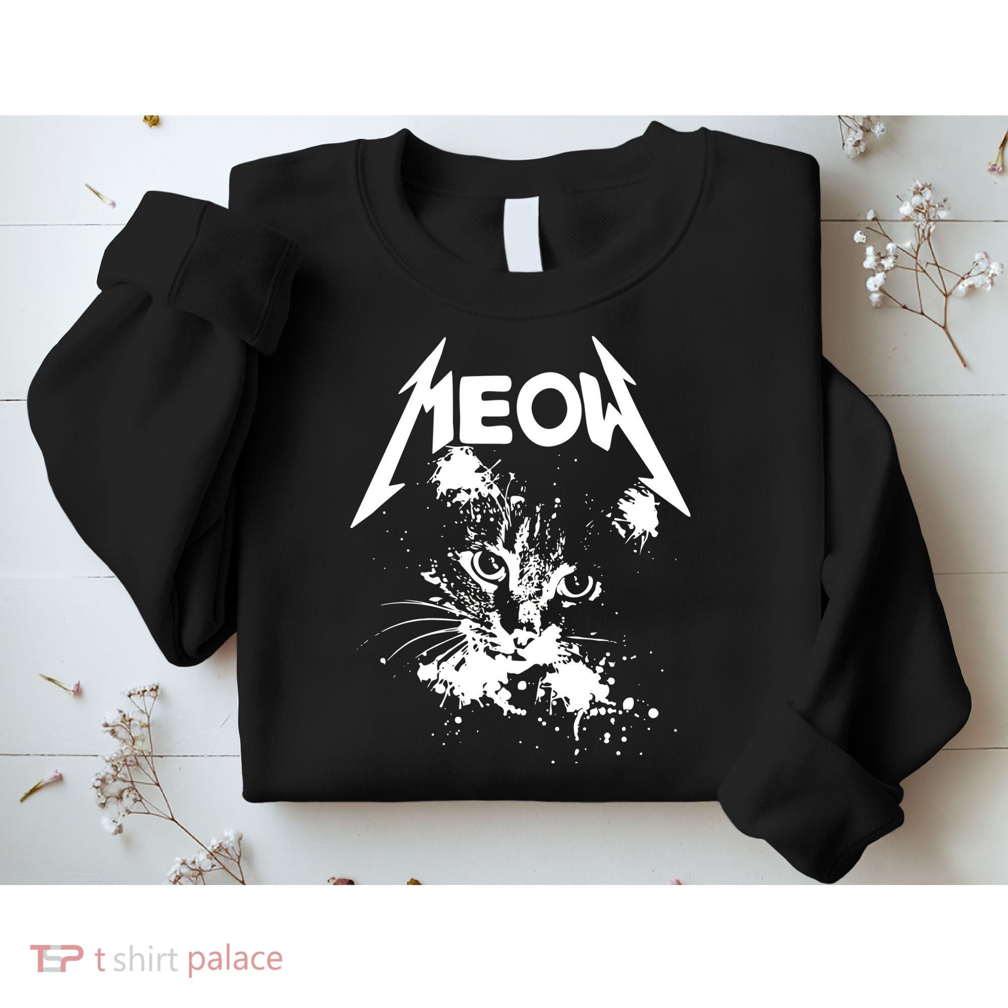 Lightning Cat Meow Logo Sweatshirt