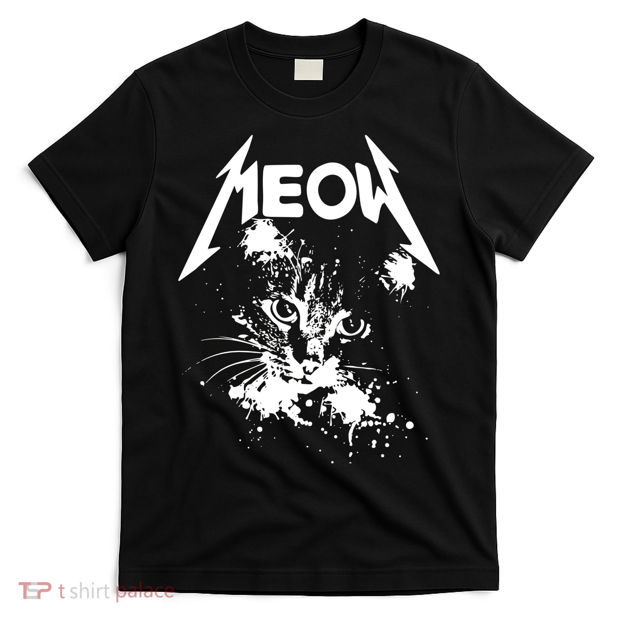 Lightning Cat Meow Logo T-Shirt