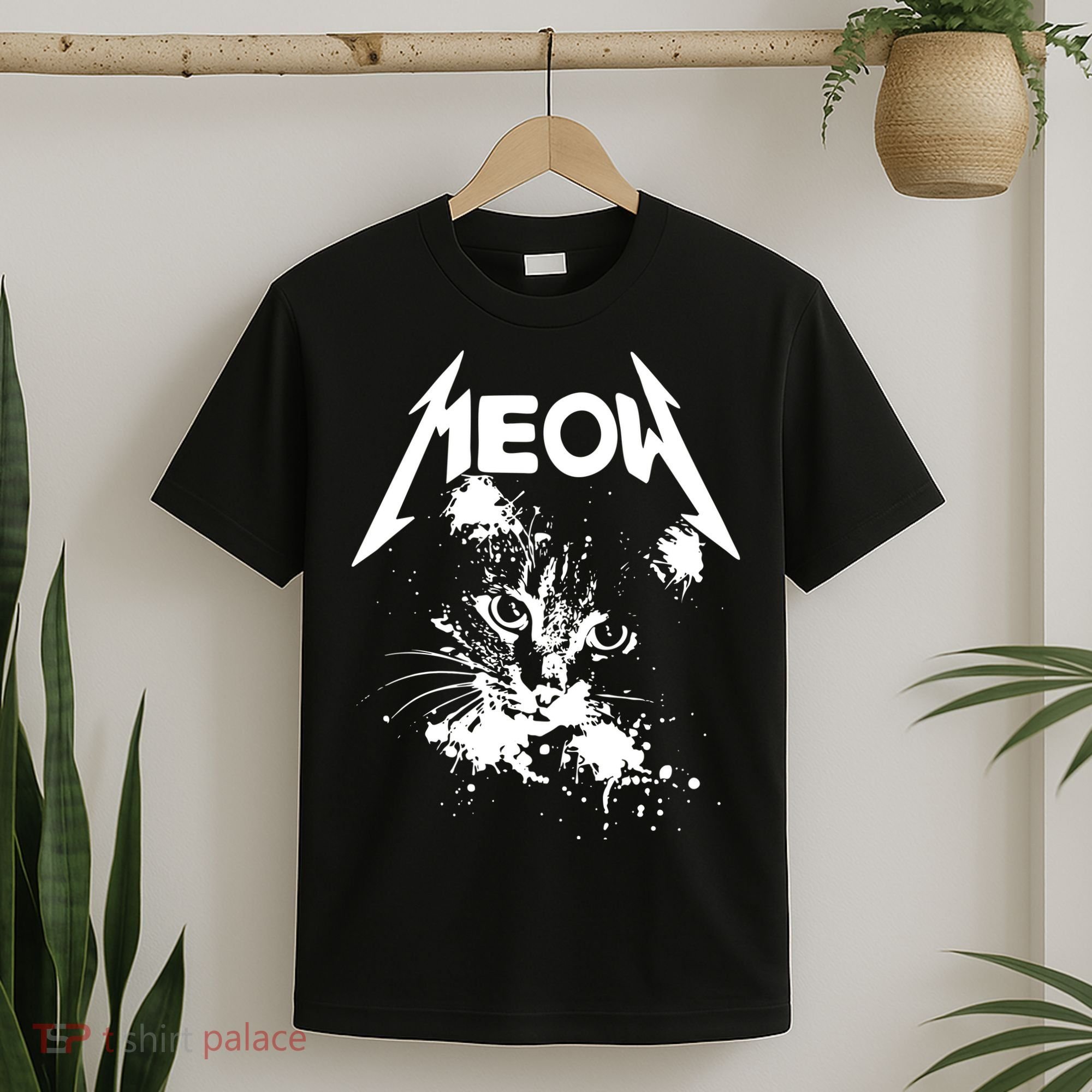 Lightning Cat Meow Logo T-Shirt